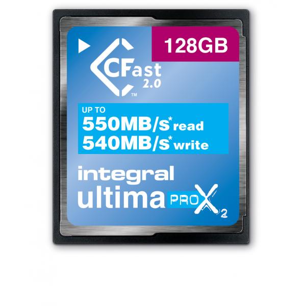 Integral 128GB ULTIMAPRO X2 CFAST 2.0 memoria flash (128GB CFAST CARD 2.0 UP TO READ 550MB/s WRITE 540 MB/s INTEGRAL)