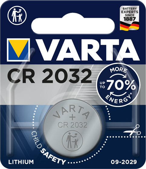 Varta BATTERIA BOTTONE CR2032 3V LITIO - 1PZ - Immagine 5
