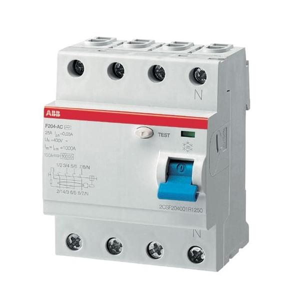 Abb F204 A-63/0,03 ResiduaL-Current Device A-Type 4p Interruttore Automatico