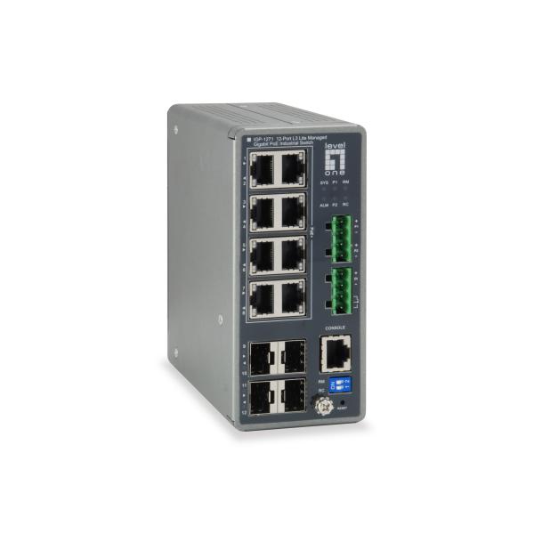 LevelOne IGP-1271 Gestito L3 Gigabit Ethernet (10/100/1000) Grigio Supporto Power over Ethernet (PoE)