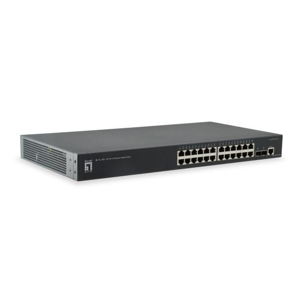 LevelOne GTL-2661 Gestito L2 Gigabit Ethernet (10/100/1000) Nero Supporto Power over Ethernet (PoE)