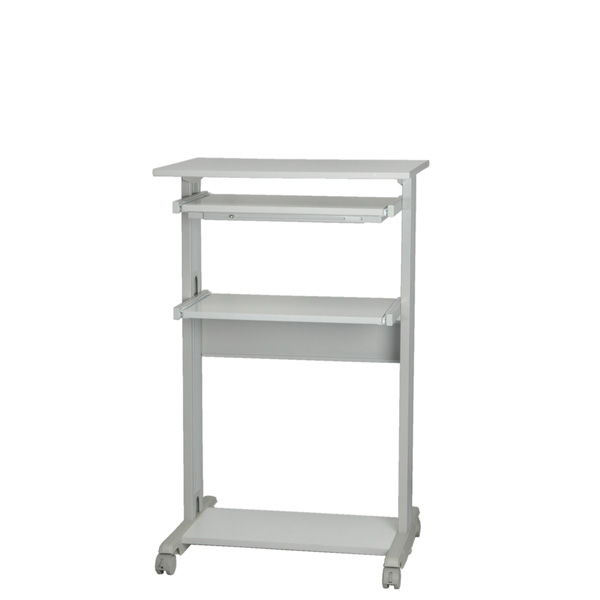 Roline Pc Standing Workstation Forma Rettangolare Metallo, Plastica Grigio, Bianco