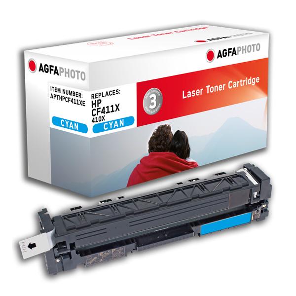 AgfaPhoto APTHPCF411XE cartuccia toner 1 pz Compatibile Ciano