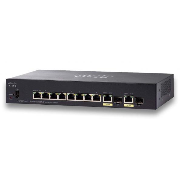 Cisco Small Business SF352-08P Gestito L2/L3 Fast Ethernet (10/100) Supporto Power over Ethernet (PoE) 1U Nero