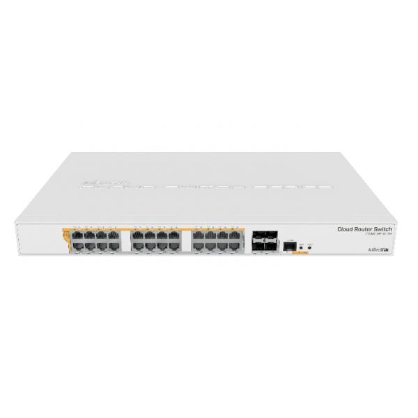 Mikrotik CRS328-24P-4S+RM switch di rete Gestito L2/L3 Gigabit Ethernet (10/100/1000) Bianco 1U Supporto Power over Ethernet (PoE)