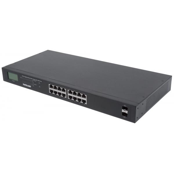 Intellinet 561259 switch di rete Non gestito Gigabit Ethernet (10/100/1000) Supporto Power over Ethernet (PoE) Nero