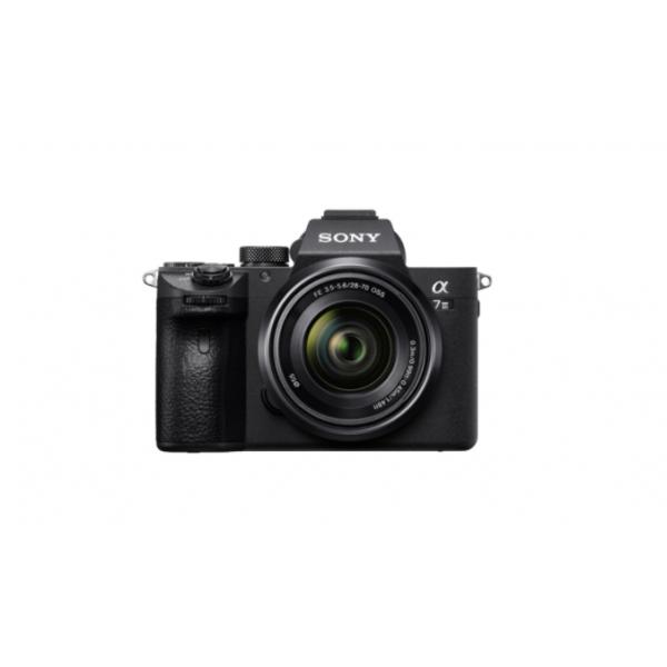 Sony Î± 7 III + 28-70mm MILC 24,2 MP CMOS 6000 x 4000 Pixel Nero (Sony Alpha 7 III Full-Frame Mirrorless Camera with Sony 28-70 mm f/3.5-5.6 Zoom Lens [ Fast 0.02s AF 5-axis in-body optical image s)