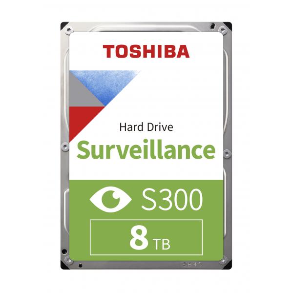 Toshiba S300 Surveillance 3.5 8 TB Serial ATA III (S300 PRO SURVL HARD DRIVE 8TB,S300 Surveillance, 8 TB, 3.5&quot , 6 Gbit/s, 7200 U/min, 256 MB, 4.17 ms, 5V DC, 147x101.85x26.1 mm)