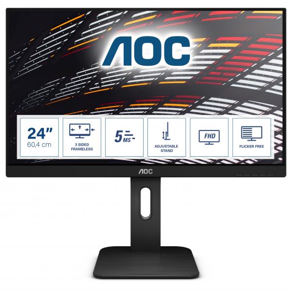 Aoc MONITOR AOC 23,8 LED IPS 16:9 FHD 5MS 250 CDM, PIVOT, VGA/DVI/DP/HDMI, MULTIMEDIALE
