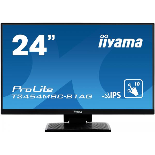 iiyama ProLite T2454MSC-B1AG Monitor PC 60,5 cm [23.8] 1920 x 1080 Pixel Full HD LED Touch screen Multi utente Nero (iiyama ProLite T2454MSC-B1AG 24' Touch Screen Display)
