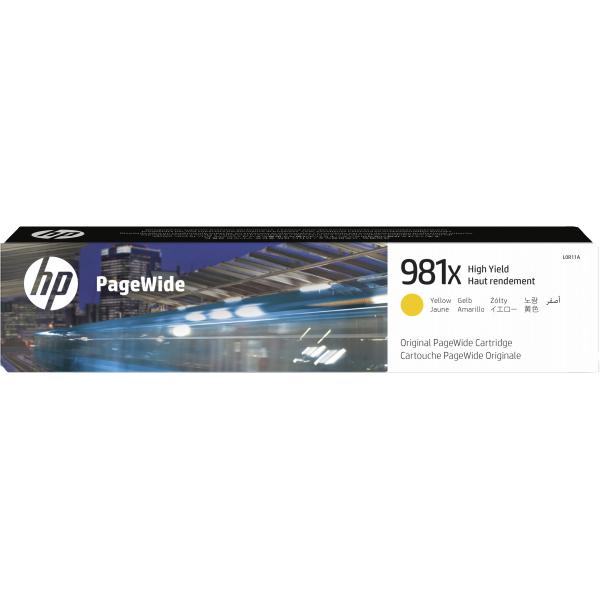 HP Cartuccia giallo originale ad alta capacitÃ  981X PageWide (HP 981X Yellow High Yield Ink Cartridge 116ml for HP PageWide Enterprise Color 556/586 - L0R11A)