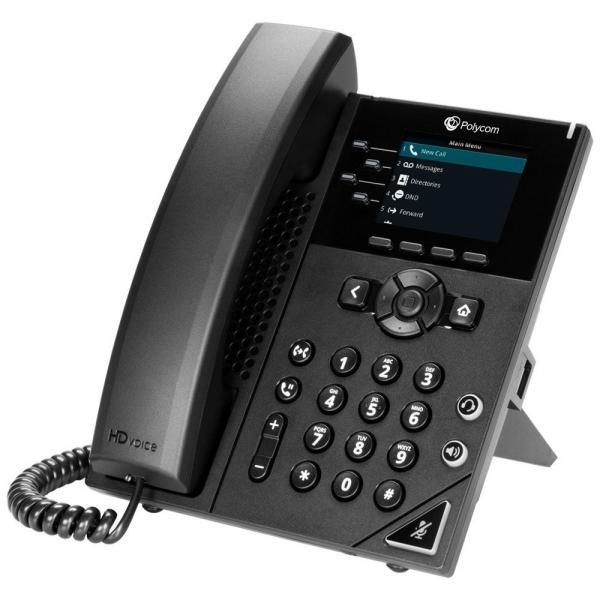 POLY 250 telefono IP Nero 4 linee LCD (VVX 250 4-line Business IP - **New Retail** - Phone - Warranty: 12M)