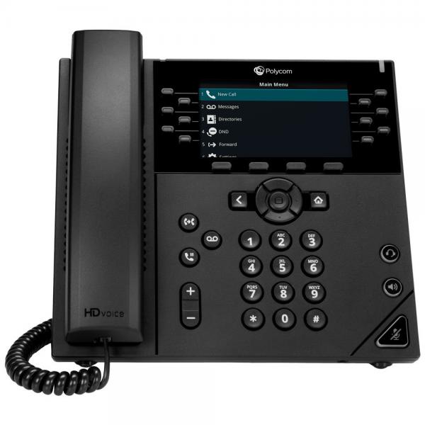 POLY Telefono IP VVX 450 a 12 linee abilitato per PoE (Polycom VVX 450 Business IP Phone)