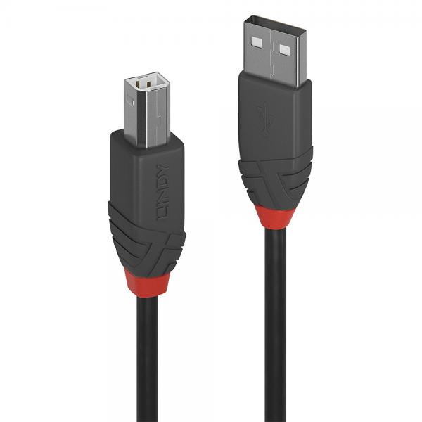LINDY CAVO USB 2.0 TIPO A A B ANTHRA LINE 7.5MT