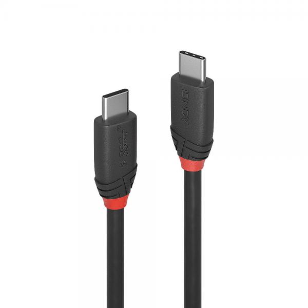 Cavo USB 3.2 Tipo C a C, 20Gbit/s, Black Line, 1.5m
