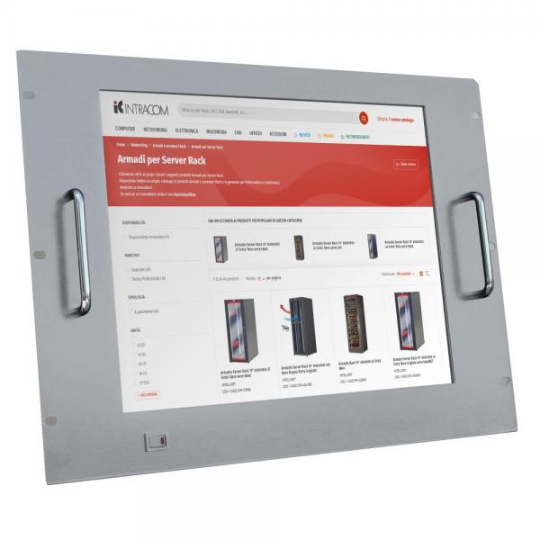 Techly Professional Monitor LCD 17'' per Rack 19'' 8 Unit&agrave; Grigio