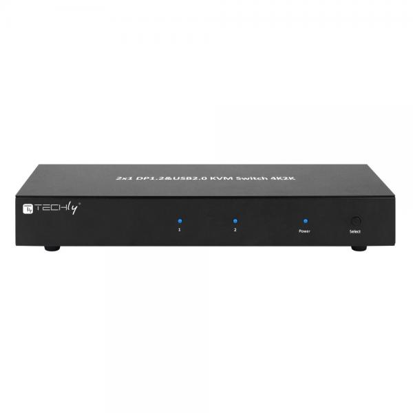 Techly Nero Idata-Dp-Kvm2, Switch Kvm, - Immagine 2
