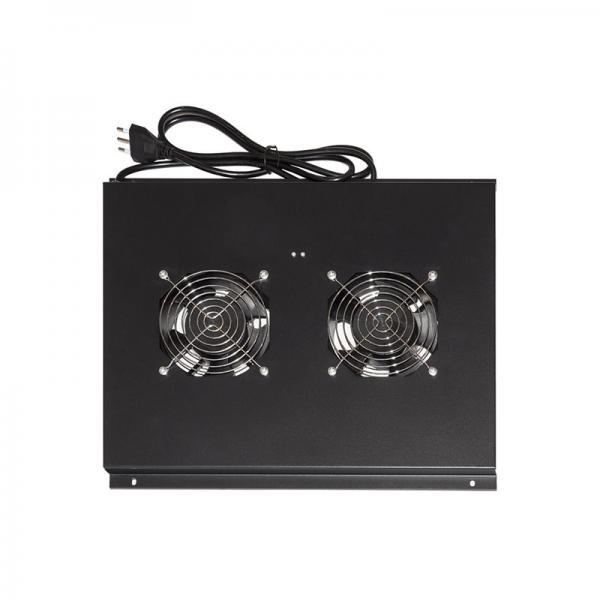 Armadio Rack Kit 4 Ventole Con Term Ostato Per Armadi Rack 22/24u Nero