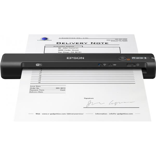 Epson WorkForce ES-60W (Epson WorkForce ES-60W - Sheetfed scanner - Contact Image Sensor [CIS] - A4 - 600 dpi x 600 dpi - up to 300 scans per day - USB 2.0, Wi-Fi[n])