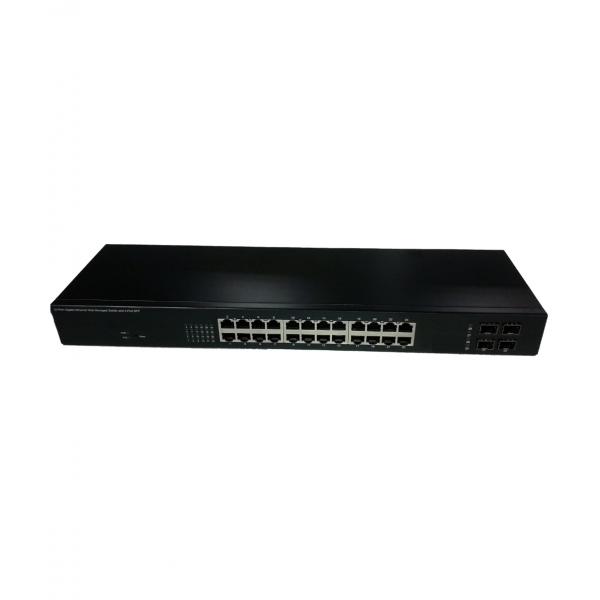 Longshine LCS-GSP9428 switch di rete Gestito Gigabit Ethernet (10/100/1000) Supporto Power over Ethernet (PoE) 1U Nero