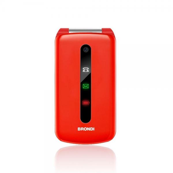 Cellulare Brondi President 3" Gsm Ultra Sottile Caratteri Grandi Dual Sim Red Senior Phone Italia