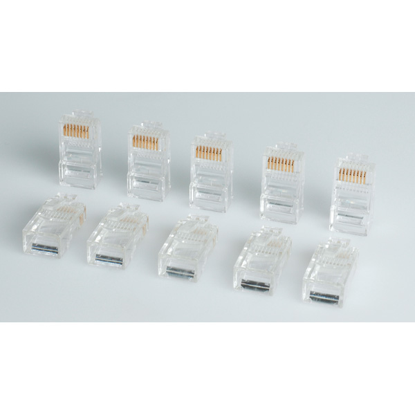 ROLINE CONNETTORE MODULARE UTP CAT5E CLASSE D 8P8C MONTAGGIO SU CAVO RJ45 GRIGIO