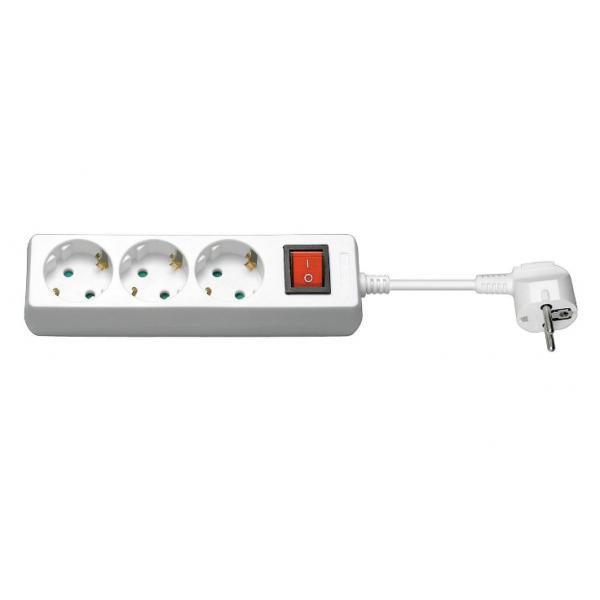 3-way Schuko Socket on/off