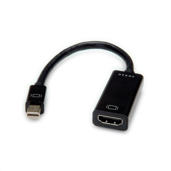 Adattatore Mini Dp-hdmi 4k M/f 3840x2160 @30hz Con Cavo 0,10mt