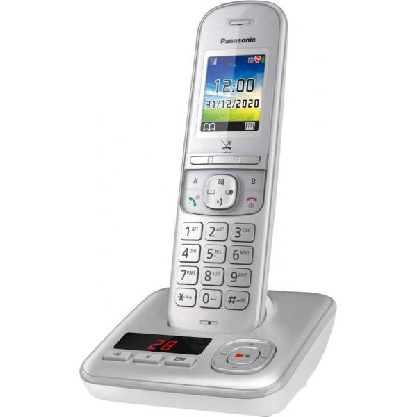 Panasonic KX-TGH720 Telefono DECT Perlato, Argento Identificatore di chiamata