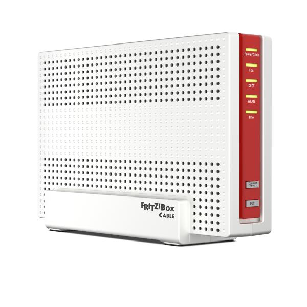 AVM FRITZ!Box 6591 Cable Int. for Luxembourg router wireless Gigabit Ethernet Dual-band (2.4 GHz/5 GHz) Rosso, Bianco