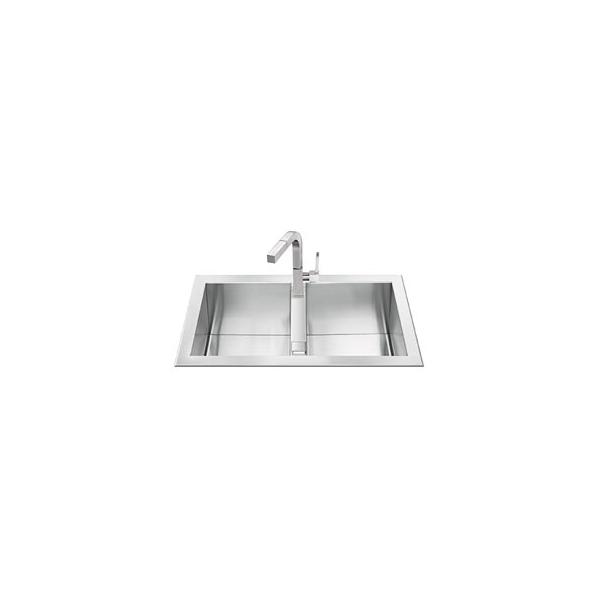 Lavello Smeg LQR862-2 inox 2 vasche 86x50 cm con incasso filotop