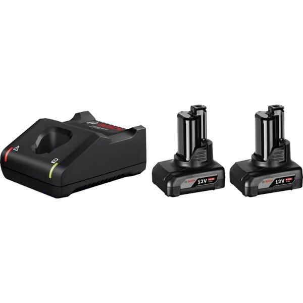 Bosch 1 600 A01 B20 batteria e caricabatteria per utensili elettrici Set batteria e caricabatterie (Bosch Starter Set batterioplader - med)