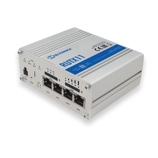 TELTONIKA RUTX11 Industrial 4G LTE CAT 6 Dual SIM GNSS Cellular Wireless Router