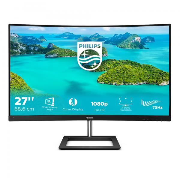 PHILIPS MONITOR CURVO 27 LED VA 16:9 FHD 4MS 250CDM, VGA/DP/HDMI, MULTIMEDIALE  1920X1080 4MS 250CD/M