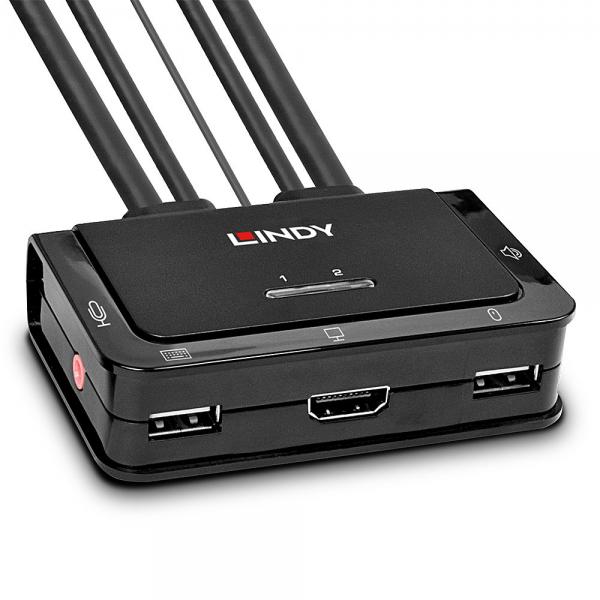 Switch KVM HDMI 4K30, USB 2.0 & Audio, 2 Porte