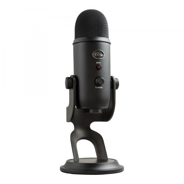 Microfono USB - Yeti blu - Per registrazione, streaming, giochi, podcast su PC o Mac - Nero