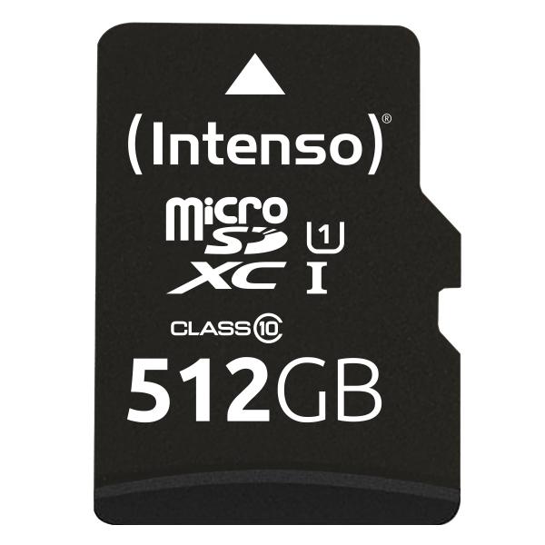 Intenso microSDXC Speicherkarte 512 GB Class 10 UHS-I - Extended Capacity SD (MicroSDHC) memoria flash MicroSD Classe 10