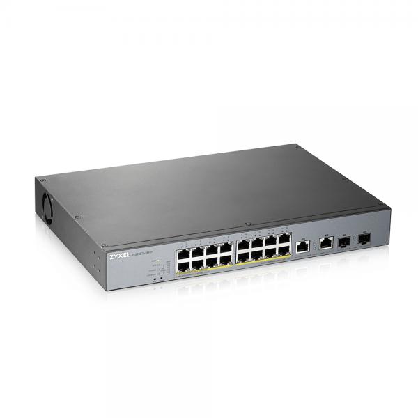 Zyxel GS1350-18HP Gestito L2 Gigabit Ethernet [10/100/1000] Supporto Power over Ethernet [PoE] Grigio (GS1350-18HP 18 Port managed CCTV PoE switch long range 250W [1 year NCC Pro pack license bundled])