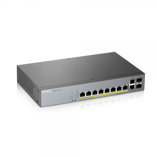 Zyxel GS1350-12HP Gestito L2 Gigabit Ethernet [10/100/1000] Supporto Power over Ethernet [PoE] Grigio (GS1350-12HP 12 Port managed CCTV PoE switch long range 130W [1 year NCC Pro pack license bundled])