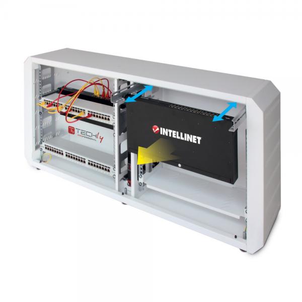 Techly Professional Armadio Rack 19'' Ghost Con Porta Grigliata Bianco