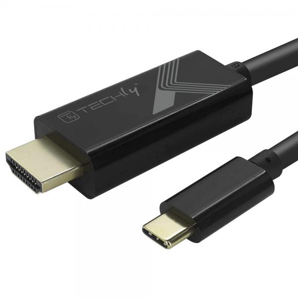 Techly Cavo Adattatore USB-C™ Maschio a HDMI 2.0 4K Maschio 2m Nero