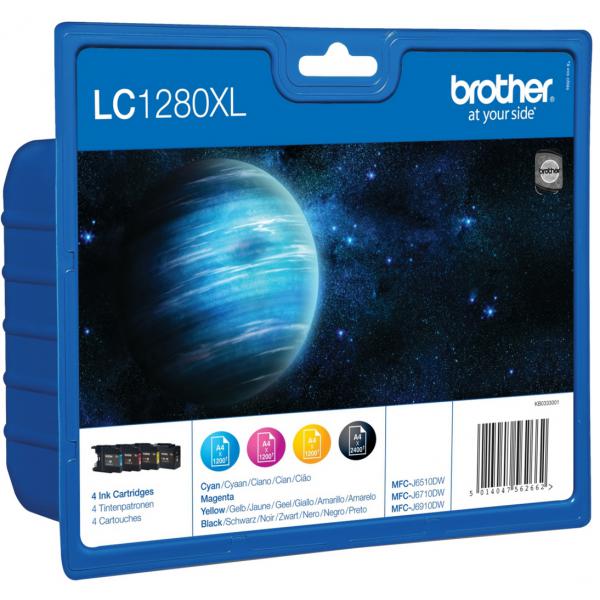 Brother LC-1280xlvalbpdr Cartuccia D'inchiostro Originale Nero, Ciano, Magenta, Giallo Multipack 4 Pezzo(i)