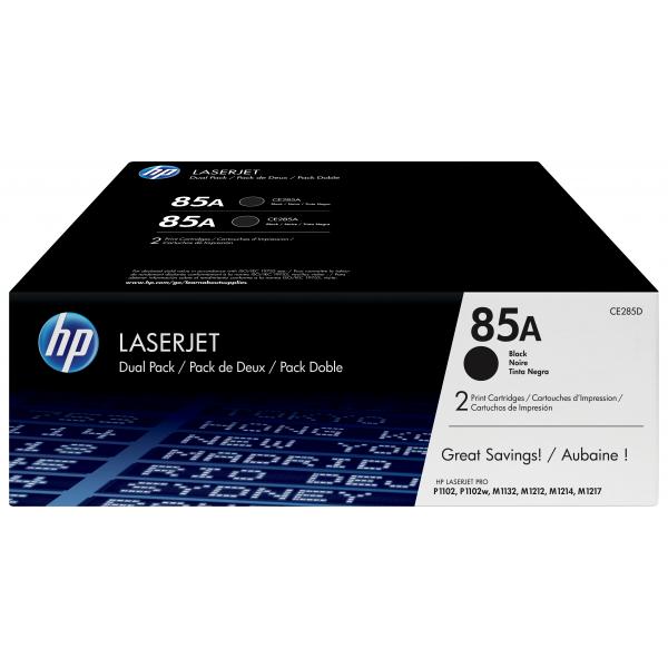 HP Confezione da 2 cartucce originali di Toner nero LaserJet 85A