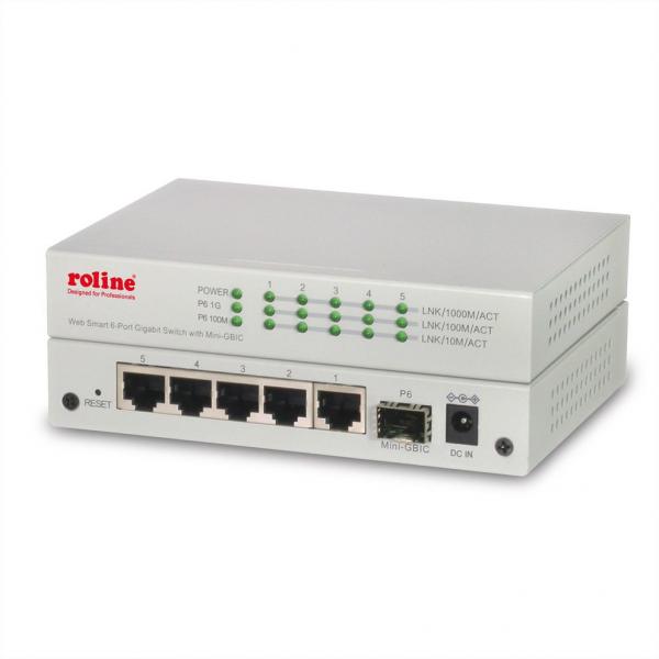 ROLINE 21.14.3523 switch di rete Gestito Gigabit Ethernet (10/100/1000) Grigio