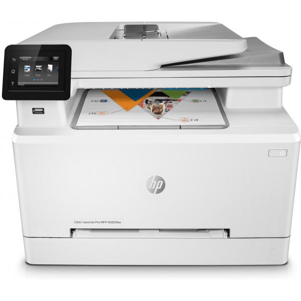 HP Color LaserJet Pro Stampante multifunzione M283fdw, Colore, Stampante per Stampa, copia, scansione, fax, stampa da porta USB frontale; scansione verso e-mail; stampa fronte/retro; alimentatore automatico di documenti [ADF] da 50 fogli senza pieghe; (Color Laserjet Pro Mfp - M283Fdw, Print, Copy, Scan, - Fax, Front-Facing Usb Printing Scan To Email Two-Sided Printing 50-Sheet - Warranty: 12M)