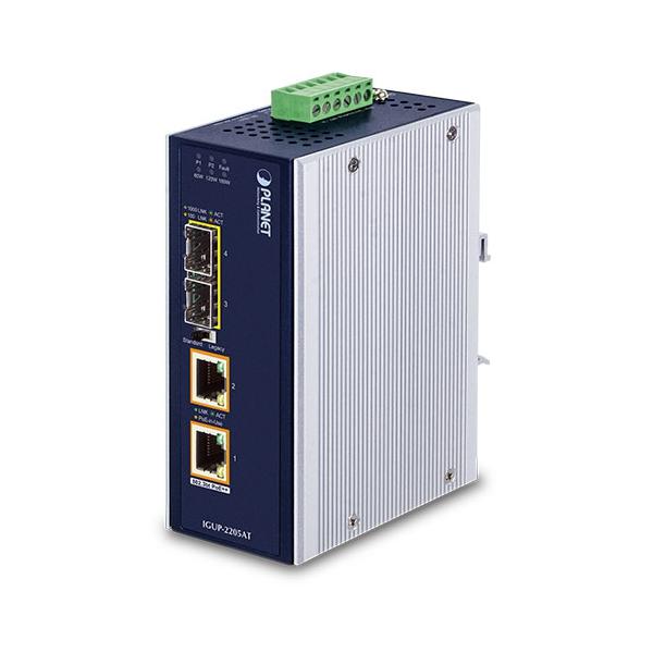 PLANET IGUP-2205AT convertitore multimediale di rete 1000 Mbit/s Modalità multipla, Modalità singola Blu