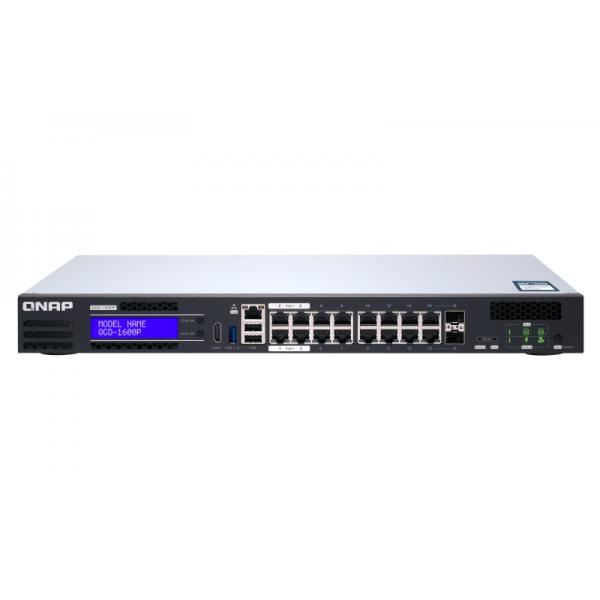 QNAP QGD-1600P Gestito Gigabit Ethernet (10/100/1000) Nero, Grigio Supporto Power over Ethernet (PoE)