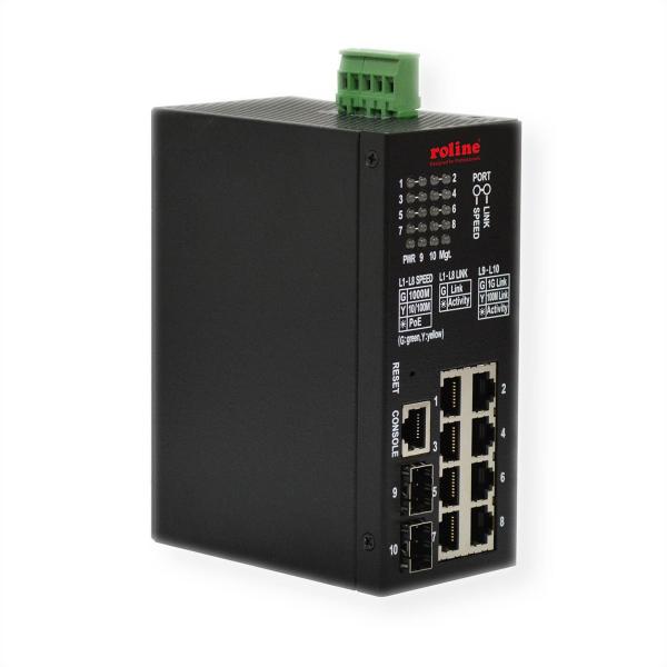 ROLINE 21.13.1137 switch di rete Gestito L2 Gigabit Ethernet (10/100/1000) Supporto Power over Ethernet (PoE) Nero