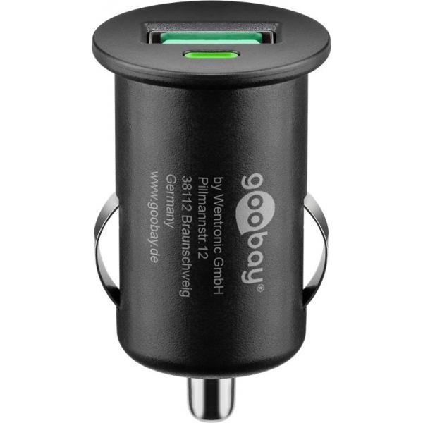 Goobay Nero Caricabatterie Rapido Per Auto Usb, Adattatore Per Auto, - Immagine 2
