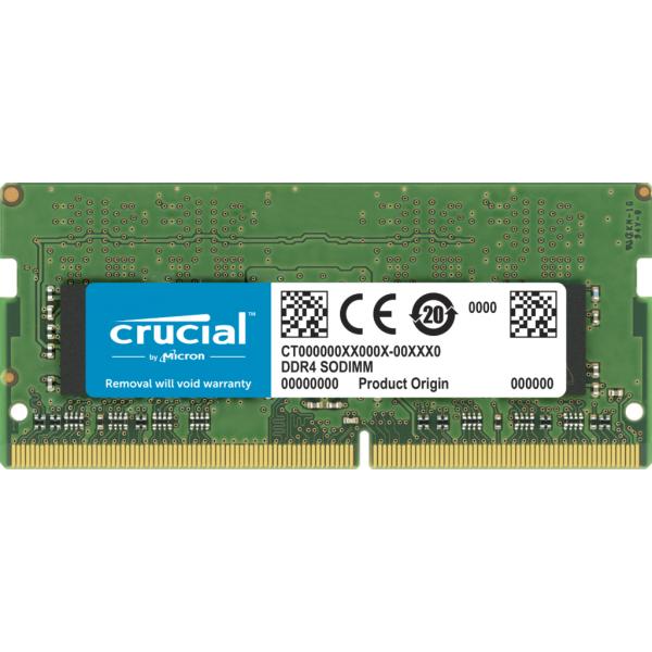 Crucial - DDR4 - kit - 64 GB: 2 x 32 GB - SO DIMM 260-pin - 3200 MHz / PC4-25600 - CL22 - 1.2 V - senza buffer - non ECC